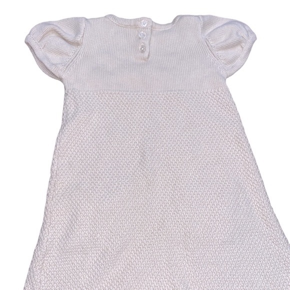 Vintage sweater knit dress floral embroidered kids size 12 months - Picture 2 of 6